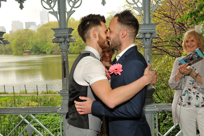 First Kiss after Ceremony by: Steve Worth