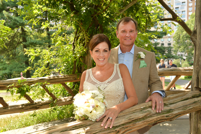 Bride and Groom – from Outside the Railing by: Steve Worth
