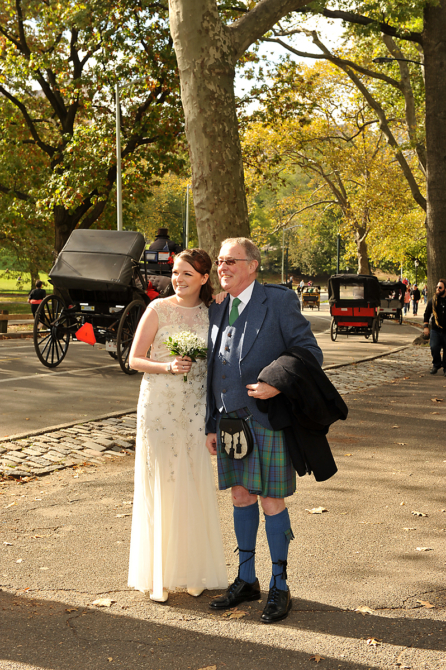 Bride and her Dad share a moment before the Procession by: Steve Worth