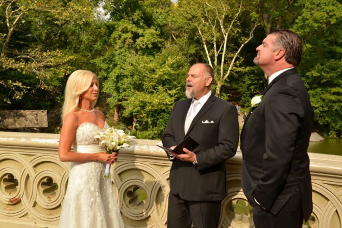 Ceremony on Bow Bridge by: Steve Worth