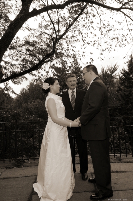 Ceremony in Progress at Top of Gardens by: Steve Worth